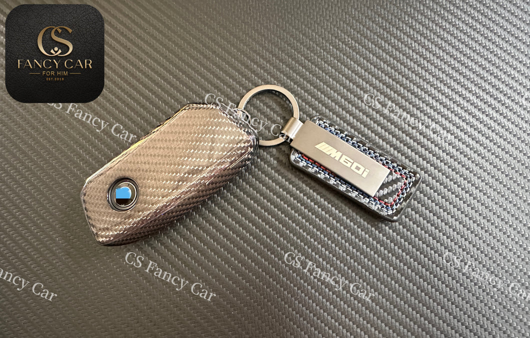 M60i Premium Genuine Carbon Fiber Key Fob Cover Case Fit For BMW X5 X6 X7 M60i Custom Made Exclusive Gift