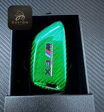 Load image into Gallery viewer, Premium Fiber Key Fob Cover For BMW X3 X4 X5 X6M Competition Exclusive Pack
