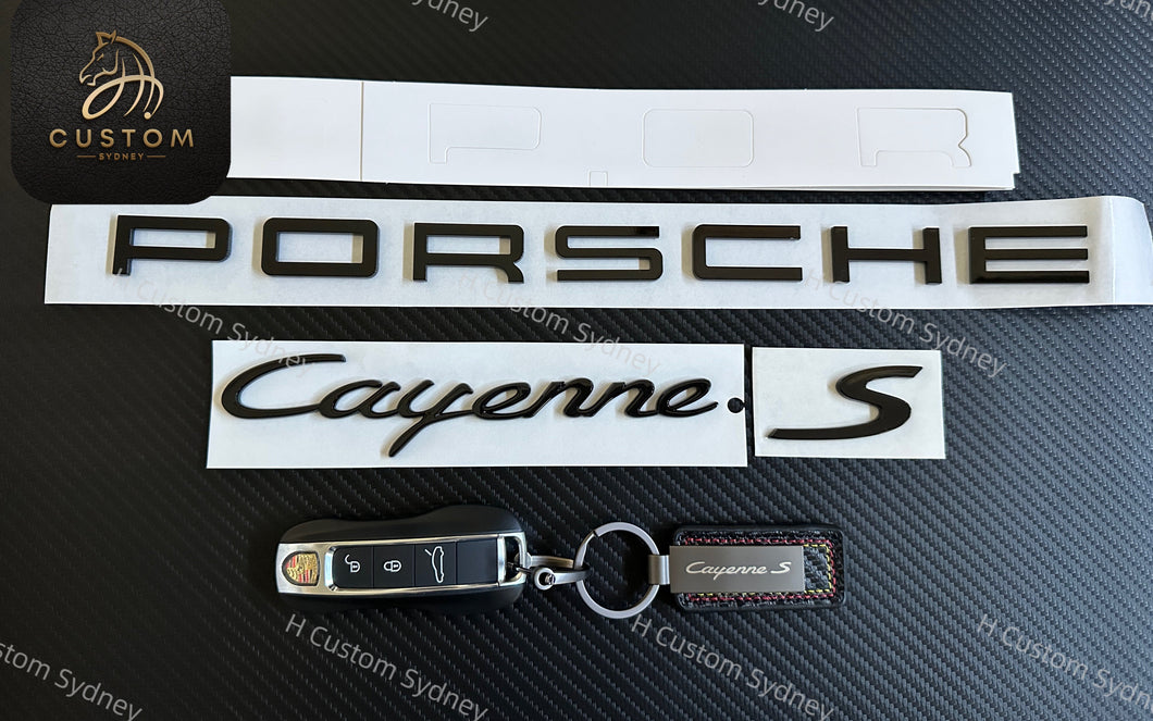 Gloss Black Porsche Cayenne S Badges Package For Porsche Cayenne S Exclusive Pack