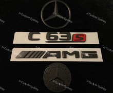 Load image into Gallery viewer, C63S Matte Black Badges Emblems Package For W205 C205 S205 A205 Exclusive Pack
