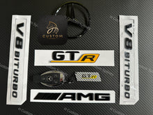 Load image into Gallery viewer, Gloss Black Full Badges Package For Mercedes AMG GTR C190 ONLY Exclusive Pack
