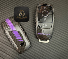 Load image into Gallery viewer, Premium Genuine Carbon Fiber Key Cover Case For Mercedes AMG Model A45s CLA45s C63s E63S GLB35 GLC63S GLE63s C43 E53 Custom Made
