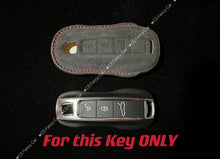 Load image into Gallery viewer, Premium Alcantara Leather Key Fob Cover Case For Porsche Taycan 4S Turbo S Exclusive Gift
