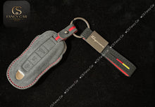 Load image into Gallery viewer, Premium Alcantara Leather Key Fob Cover Case For Porsche Taycan 4S Turbo S Exclusive Gift
