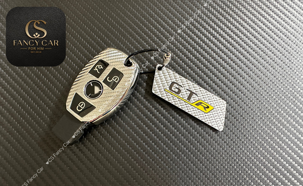 Premium Carbon Fiber Style Key Fob Cover Case For Mercedes AMG GTR Exclusive Made