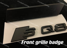 Load image into Gallery viewer, SQ8 Gloss Black Badges Package For Audi SQ8 Full Blacked Out Exclusive Pack
