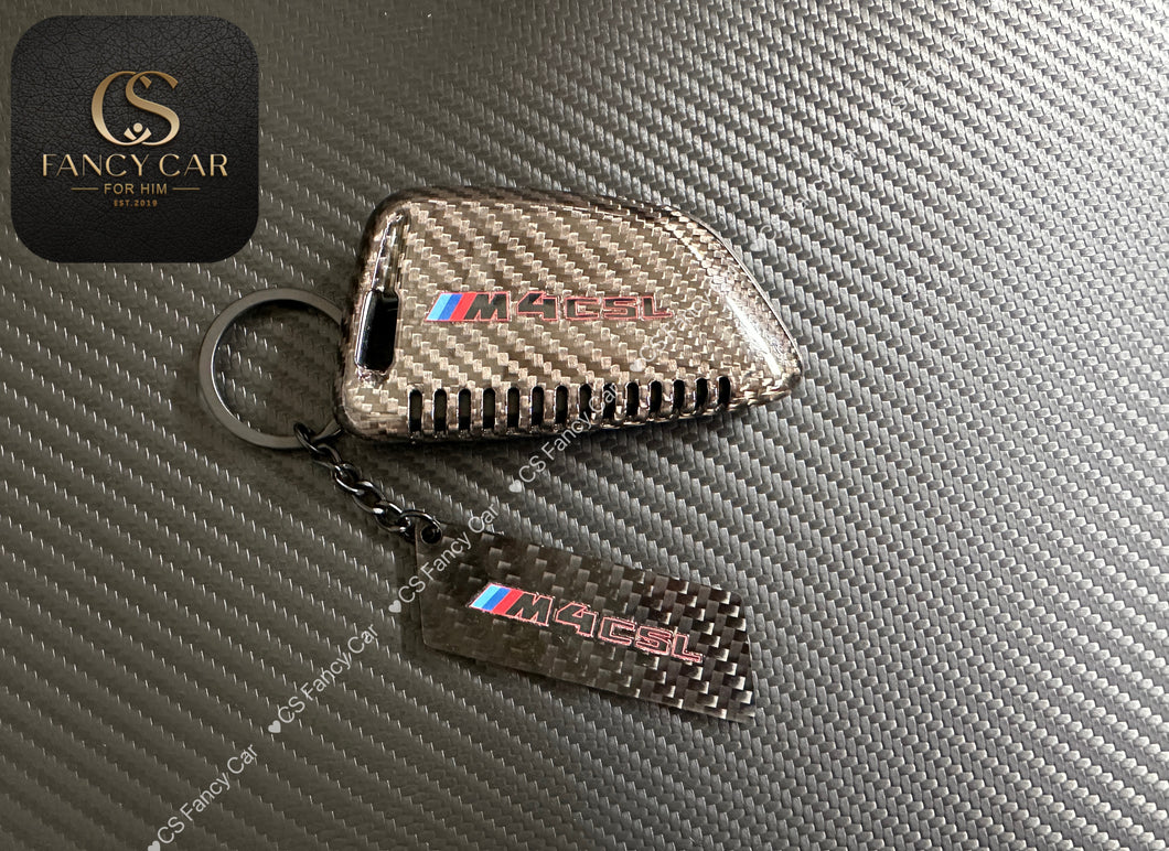 M4 CSL Premium Fiber Key Fob Cover For BMW M4 CSL Exclusive Pack