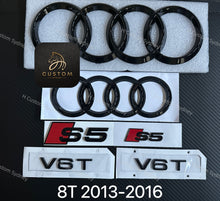 Load image into Gallery viewer, S5 Gloss Black Full Badges Emblems Package For Audi S5 8T 2013-2016 Exclusive Pack
