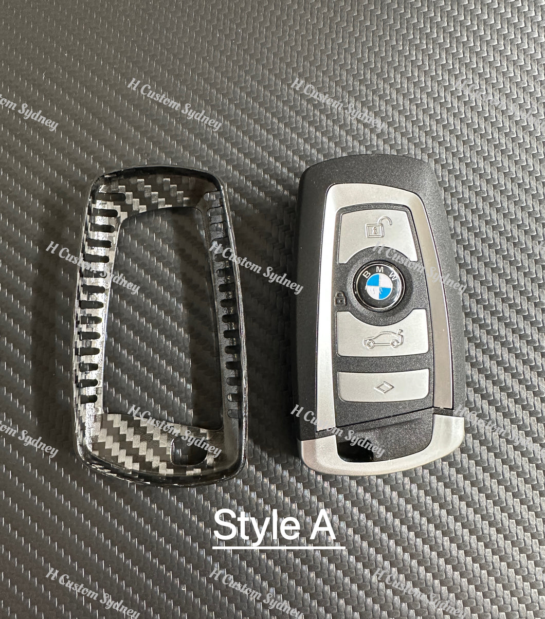 Premium Genuine Carbon Fiber Key Fob Cover Case Keychain For BMW M Performance Models Exclusive Pack