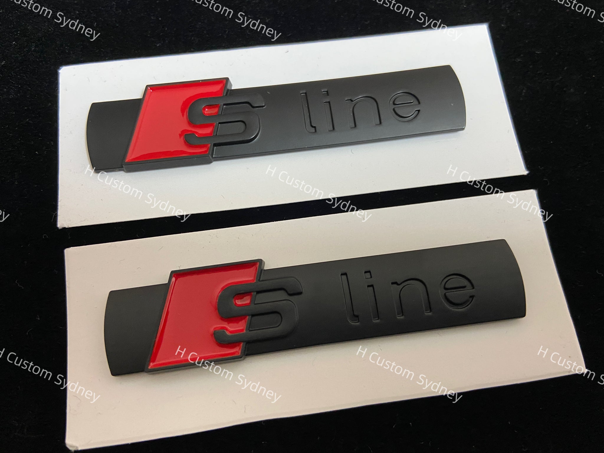 2 Logo S LINE Emblem in Matte Black Sline -  Norway