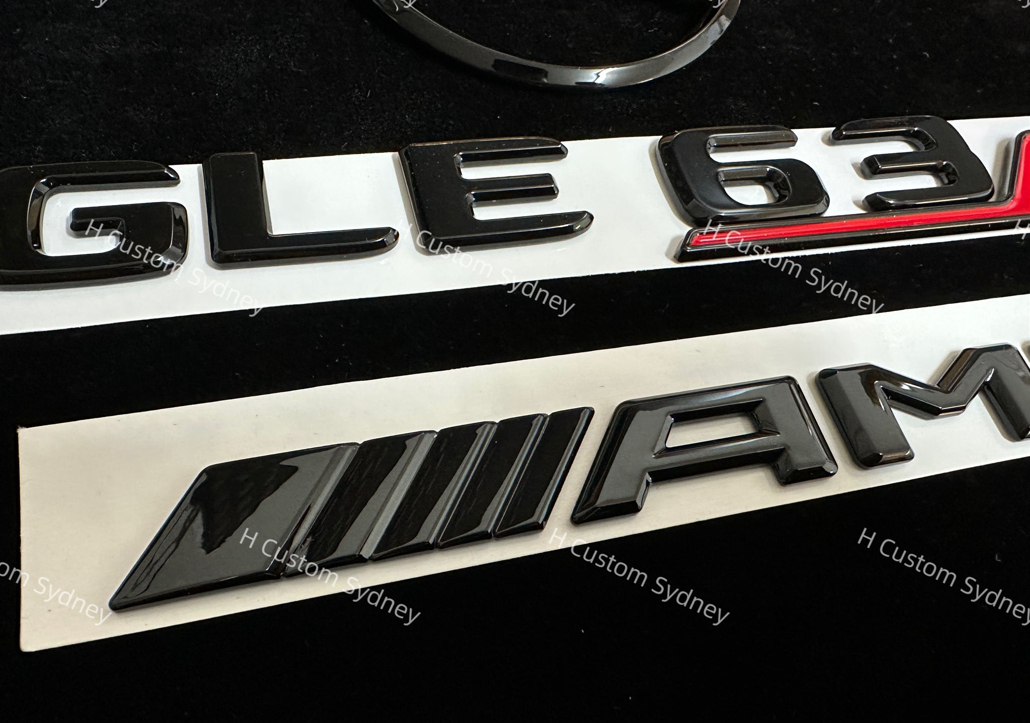 Gloss Black GLE63S AMG V8 BITURBO Trunk Emblem Badge – Fits W166 – Zinc Alloy