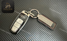 Load image into Gallery viewer, Quattro Carbon fiber Keyring Keychain For Audi A3 A4 A5 A6 A7 A8 Q3 Q5 Q7 Q8 Quattro Models Custom Gift
