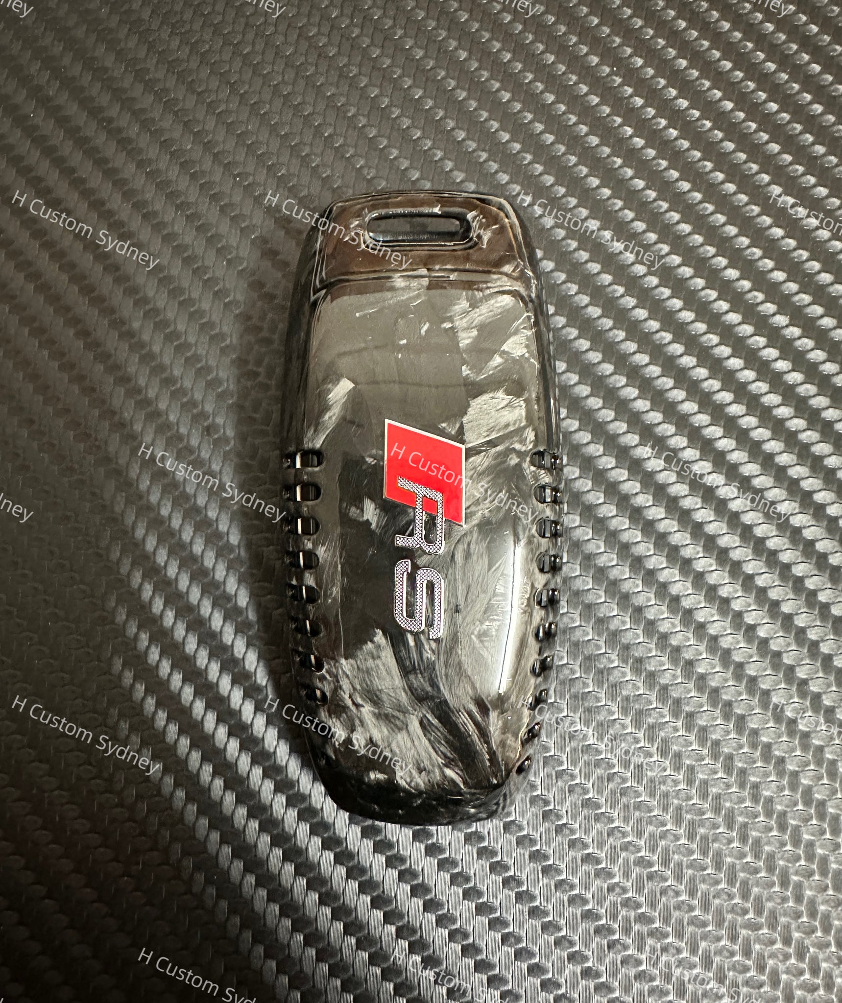 Premium Genuine Carbon Fiber Key Cover Keyring Package for Audi RS3 RS ...