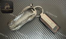 Load image into Gallery viewer, Premium Fiber Key Fob Cover Case For Porsche Cayenne S GTS Turbo Custom Made
