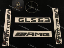 Load image into Gallery viewer, Gloss Black GLS63 Badges Package For Mercedes GLS63 X167 2021-2024 Exclusive Pack
