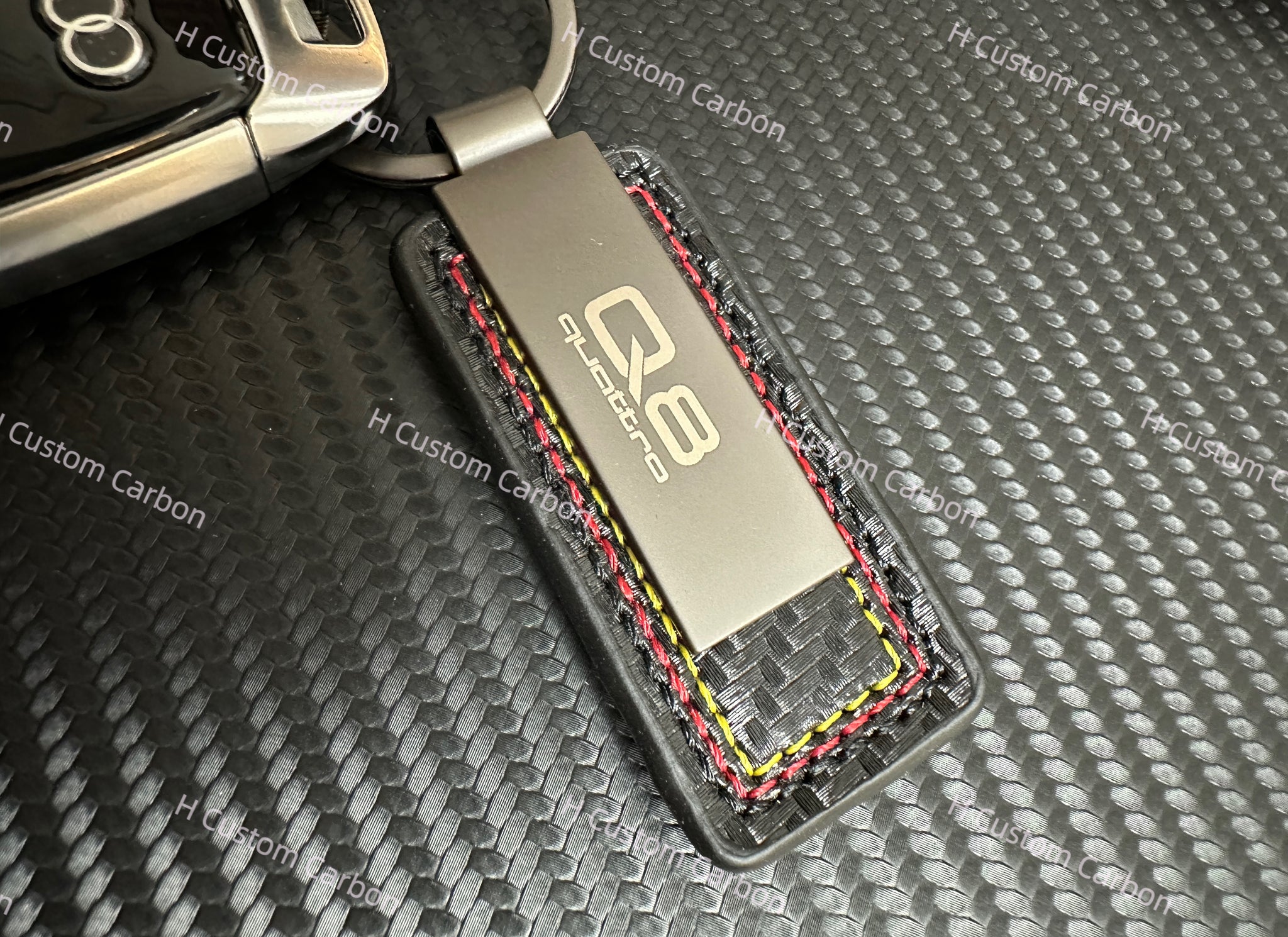 Q8 Carbon fiber Keyring Keychain For Audi Q8 Custom Gift – H BODYKITS ...
