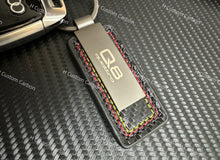 Load image into Gallery viewer, Q8 Carbon fiber Keyring Keychain For Audi Q8 Custom Gift
