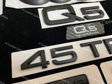 Load image into Gallery viewer, Q5 Matte Black Full Badges Package For Audi Q5 45TFSI Exclusive Pack
