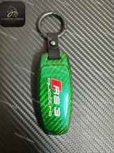 Load image into Gallery viewer, Premium Genuine Fiber Key Fob Cover For New 8Y RS3 Custom Made Exclusive Gift
