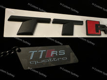 Load image into Gallery viewer, Matte Black TTRS Badges Package For Audi TTRS FV model MK3
