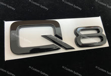 Load image into Gallery viewer, Q8 Gloss Black Full Black Badges Package For Audi Q8 50TDI 55TFSI Exclusive Pack
