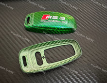 Load image into Gallery viewer, Premium Genuine Fiber Key Fob Cover For New 8Y RS3 Custom Made Exclusive Gift
