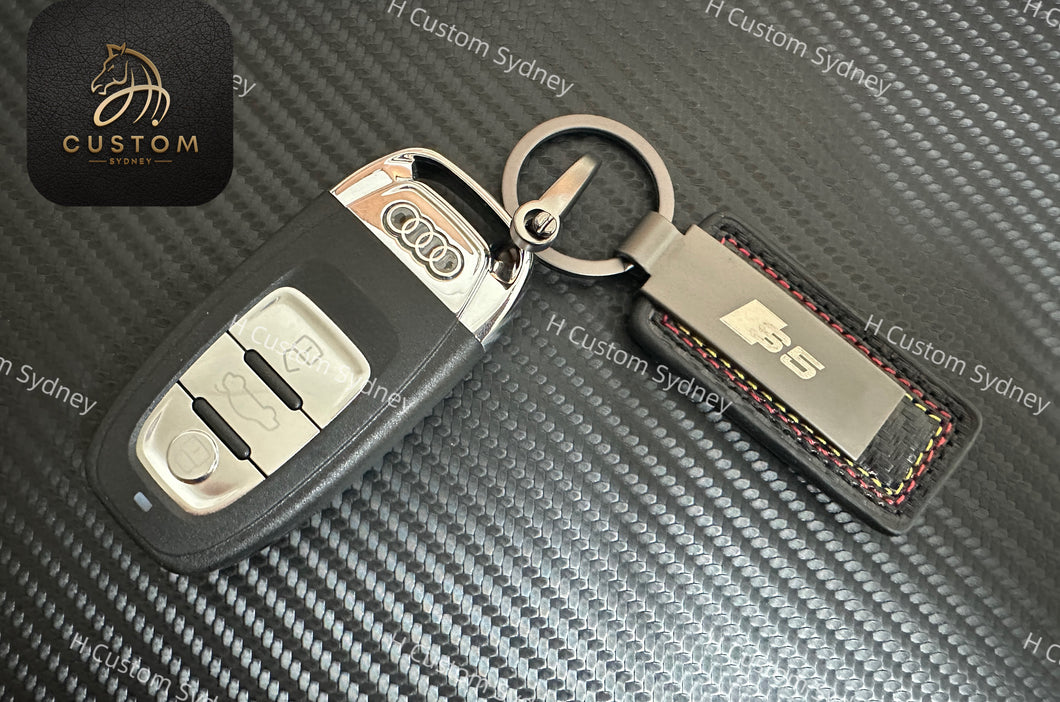 S5 Carbon fiber Keyring Keychain For Audi S5 Models Custom Gift