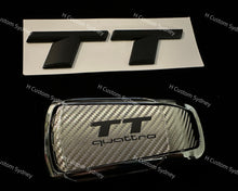 Load image into Gallery viewer, TT Matte Black Badges Package For Audi TT MK3 Sline Quattro Exclusive Pack
