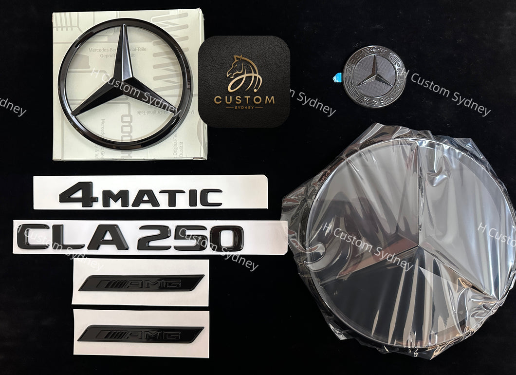 Gloss Black CLA250 C118 Full Badges Package For Mercedes CLA250 New C118 Model ONLY