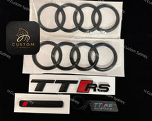 Load image into Gallery viewer, Matte Black TTRS Badges Package For Audi TTRS FV model MK3
