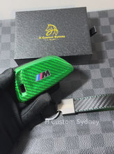 Load and play video in Gallery viewer, Custom Genuine Carbon Fiber Keyring Key Fob Cover For BMW New M2 G87 2023-2026 Exclusive Edition

