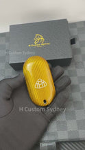 Load and play video in Gallery viewer, Luxury Carbon Fiber Key Fob Cover Case For Mercedes Maybach S GLS Class Exclusive Gold Edition
