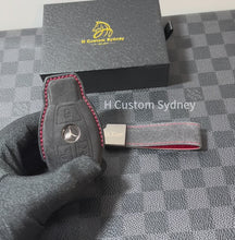Load and play video in Gallery viewer, Premium AMG GTS Alcantara Key Fob Cover Keychain Exclusive Pack For Mercedes GTS
