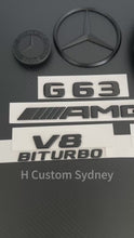 Load and play video in Gallery viewer, All Matte/ Satin Black G63 Full badges Package for Mercedes G63 W463A 2019-2024 Night Edition Pack
