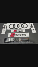 Load and play video in Gallery viewer, SQ5 Matte Black Badges Set For Audi SQ5 8R FY 2013-2024 Exclusive Pack
