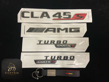 Load image into Gallery viewer, Gloss Black CLA45S AMG Badges Emblems Package For CLA45S C118 Custom Gift
