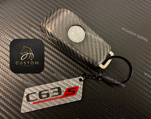 Load image into Gallery viewer, Genuine Carbon Fiber Key Fob Cover Keyring Pack For Mercedes C63S Custom Made
