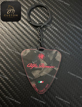 Load image into Gallery viewer, Genuine Carbon Fiber keychain keyring For Alfa Romeo Custom Made
