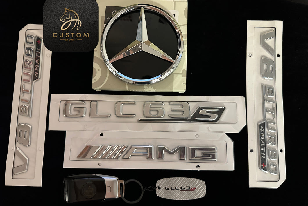 OEM Chrome GLC63s Badges Package For Mercedes GLC63S C253 Coupe ONLY