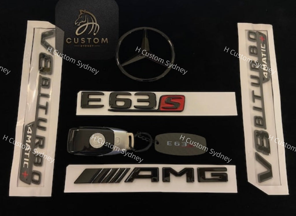 E63S Gloss Black Badges Package For Mercedes E63S W213 Exclusive Pack