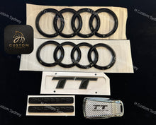 Load image into Gallery viewer, TT Gloss Black Badges Package For Audi TT FV MK3 2015-2023 Model Exclusive Pack
