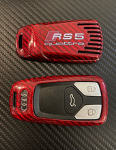 Load image into Gallery viewer, Premium Fiber Key Fob Cover For Audi RS4 RS5 RS6 SQ5 SQ7 TTS TTRS R8 Custom Made
