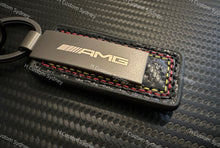 Load image into Gallery viewer, AMG Carbon fiber Keyring Keychain For Mercedes AMG Models Custom Gift
