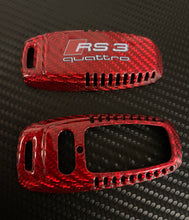 Load image into Gallery viewer, RS3 S3 Quattro Premium Fiber Key Fob Cover For 2021-2024 New GY Audi S3 RS3 Exclusive Made
