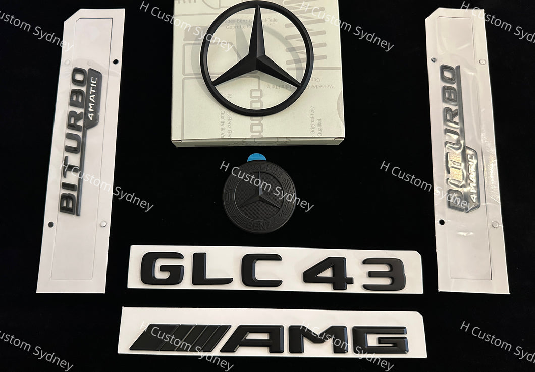 Matte Black GLC43 Badges Package For Mercedes GLC43 X253 ONLY