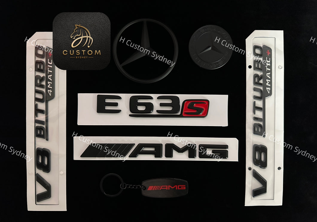 E63S Matte Black Badges Package For Mercedes E63S W213 Exclusive Pack