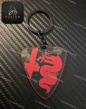 Load image into Gallery viewer, Genuine Carbon Fiber keychain keyring For Alfa Romeo Custom Made
