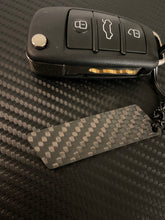 Load image into Gallery viewer, Gloss Black Genuine Carbon Fiber RS3 Keyring Keychain For Audi RS3 Custom Gift
