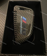 Load image into Gallery viewer, Genuine Carbon Fiber Keyring Key Fob Cover For BMW M3 M4 M5 M8 Competition Custom Made
