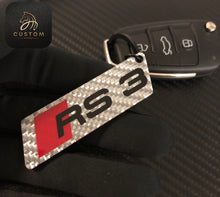 Load image into Gallery viewer, RS3 Keyring Keychain For Audi RS3 Genuine Carbon Fiber  Custom Gift
